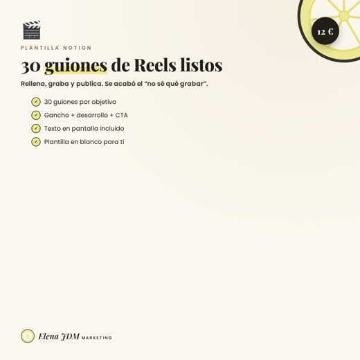 Guiones de Reels